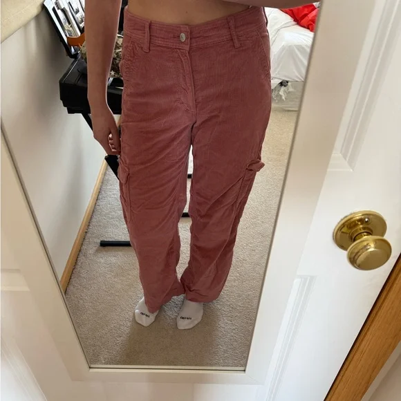 American Eagle Outfitters Pink Corduroy Pants - Picture 3 of 4